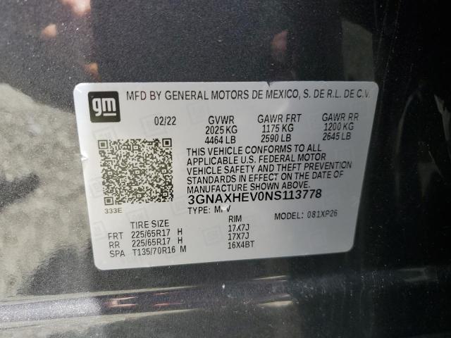 2022 CHEVROLET EQUINOX LS - 3GNAXHEV0NS113778