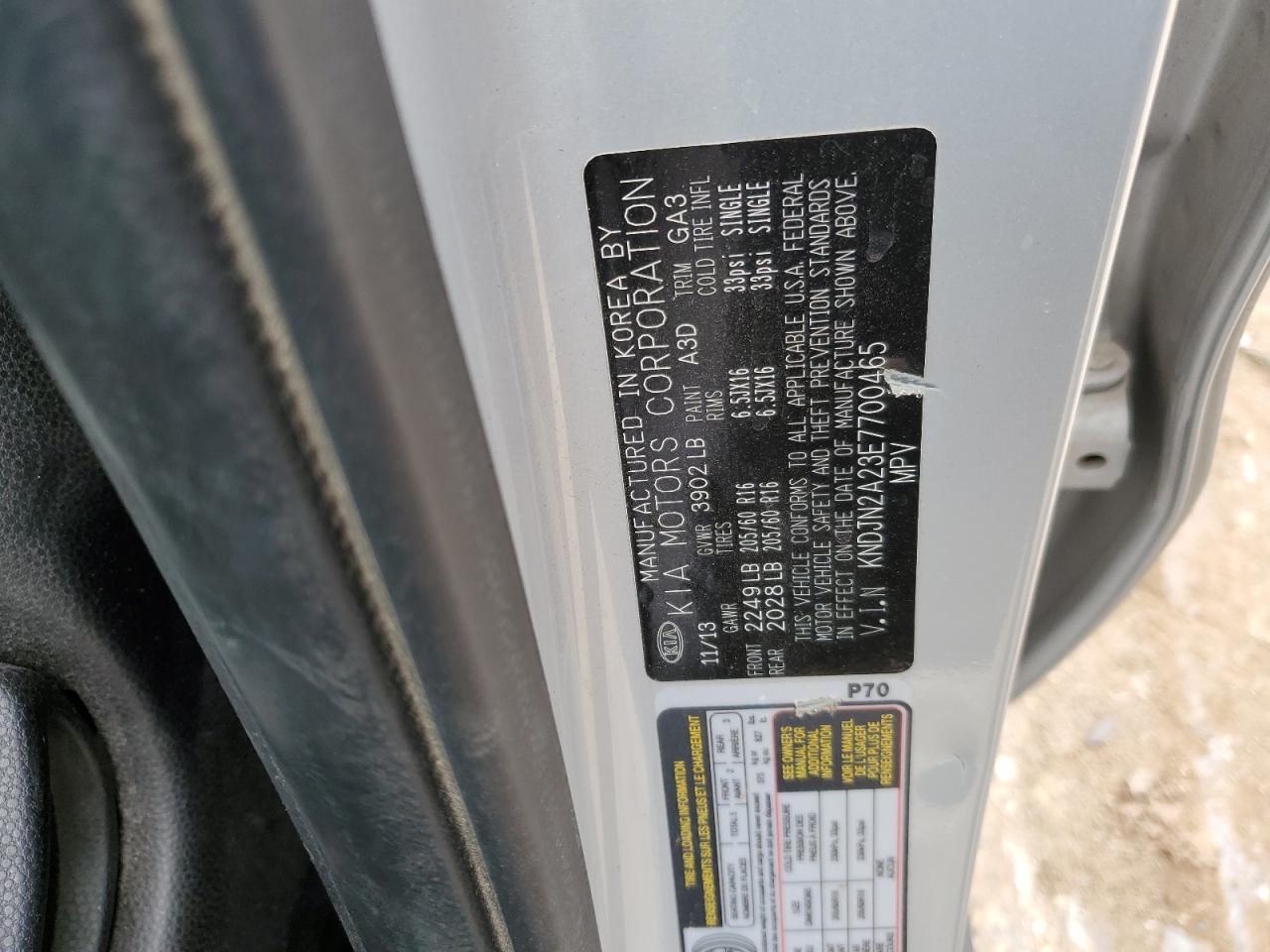 KNDJN2A23E7700465 2014 Kia Soul