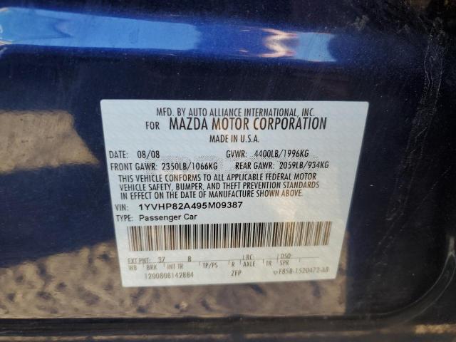 2009 Mazda 6 I VIN: 1YVHP82A495M09387 Lot: 50142264