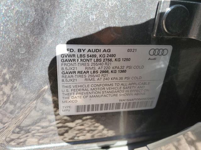 2021 AUDI Q5 SPORTBA - WA15AAFYXM2072463