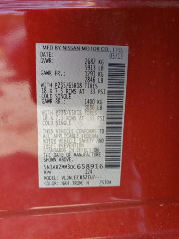 2013 Nissan Pathfinder S VIN: 5N1AR2MM3DC658916 Lot: 52557384