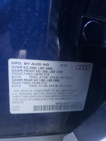 2023 Audi Q5 Premium Plus 45 VIN: WA1EAAFY1P2124891 Lot: 51524374