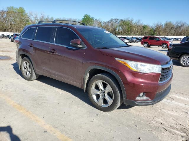 Vin: 5tdykrfh0gs164631, lot: 49396094, toyota highlander limited 20164