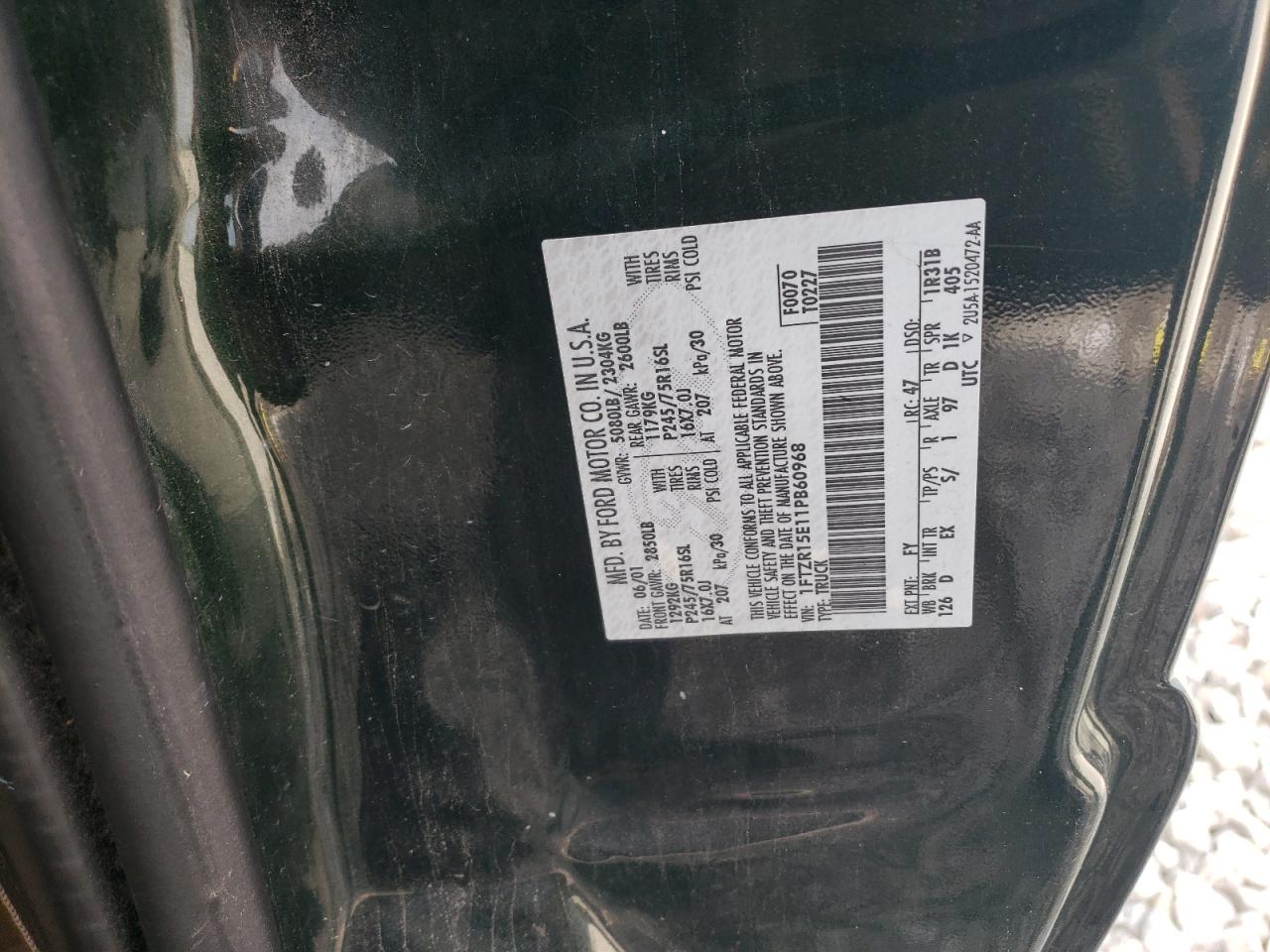 1FTZR15E11PB60968 2001 Ford Ranger Super Cab