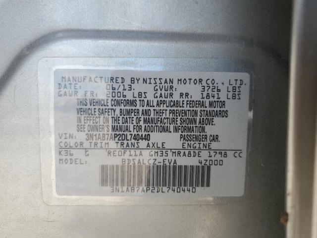 2013 Nissan Sentra S VIN: 3N1AB7AP2DL740440 Lot: 52584334