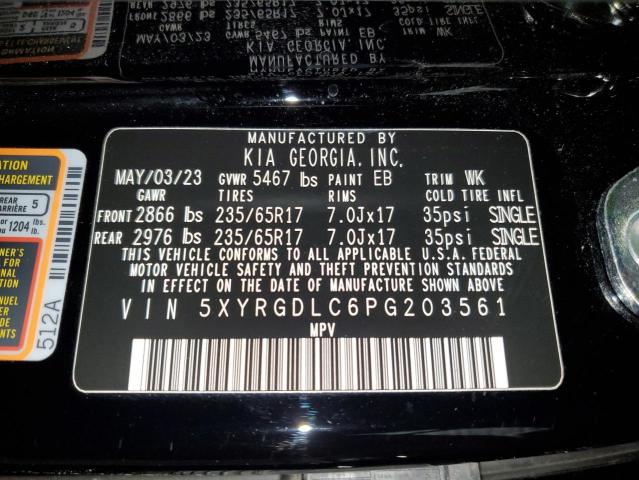 2023 Kia Sorento Lx VIN: 5XYRGDLC6PG203561 Lot: 51536084