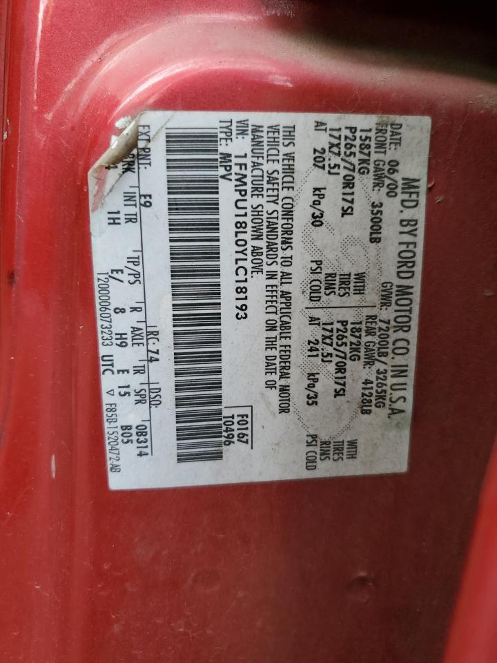 1FMPU18L0YLC18193 2000 Ford Expedition Eddie Bauer