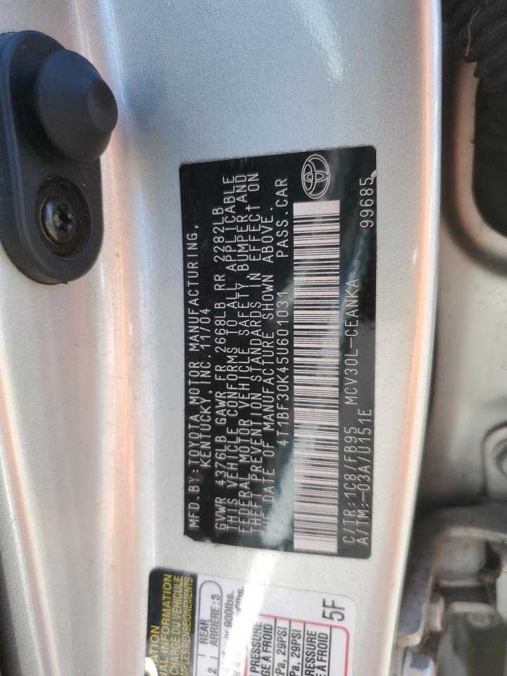 4T1BF30K45U601031 2005 Toyota Camry Le