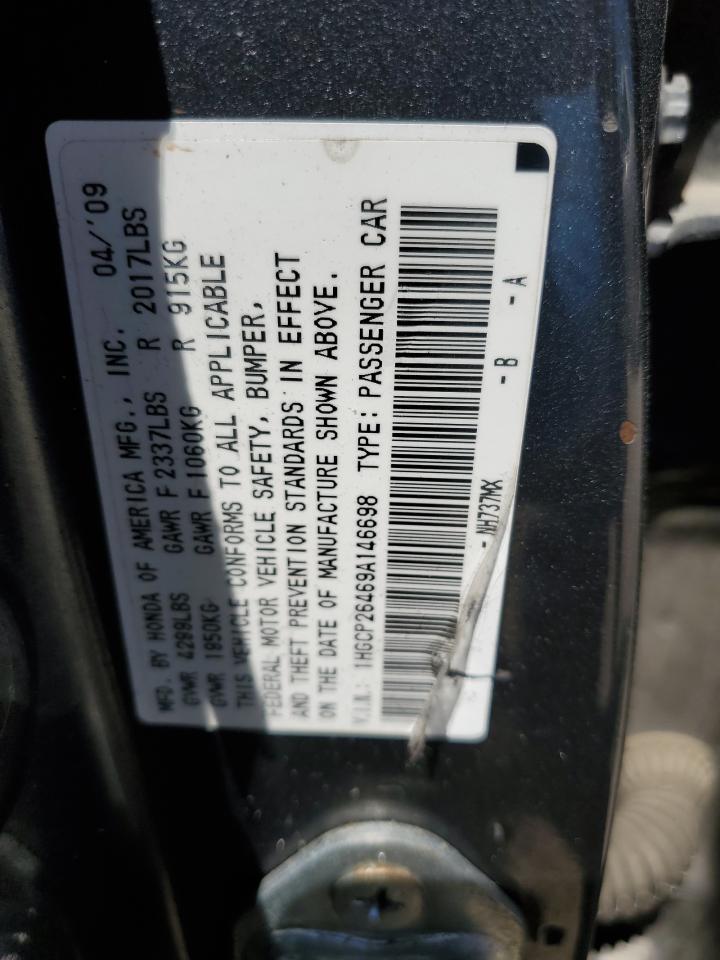 1HGCP26469A146698 2009 Honda Accord Lxp