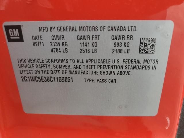 2012 Chevrolet Impala Ltz VIN: 2G1WC5E38C1159061 Lot: 39244006