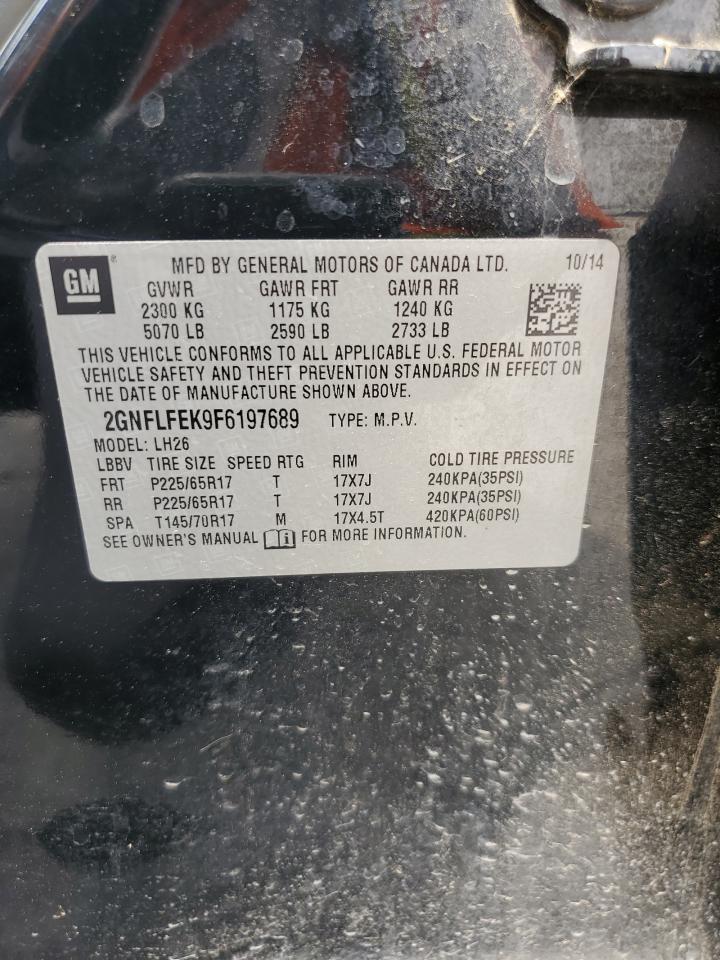 2GNFLFEK9F6197689 2015 Chevrolet Equinox Lt