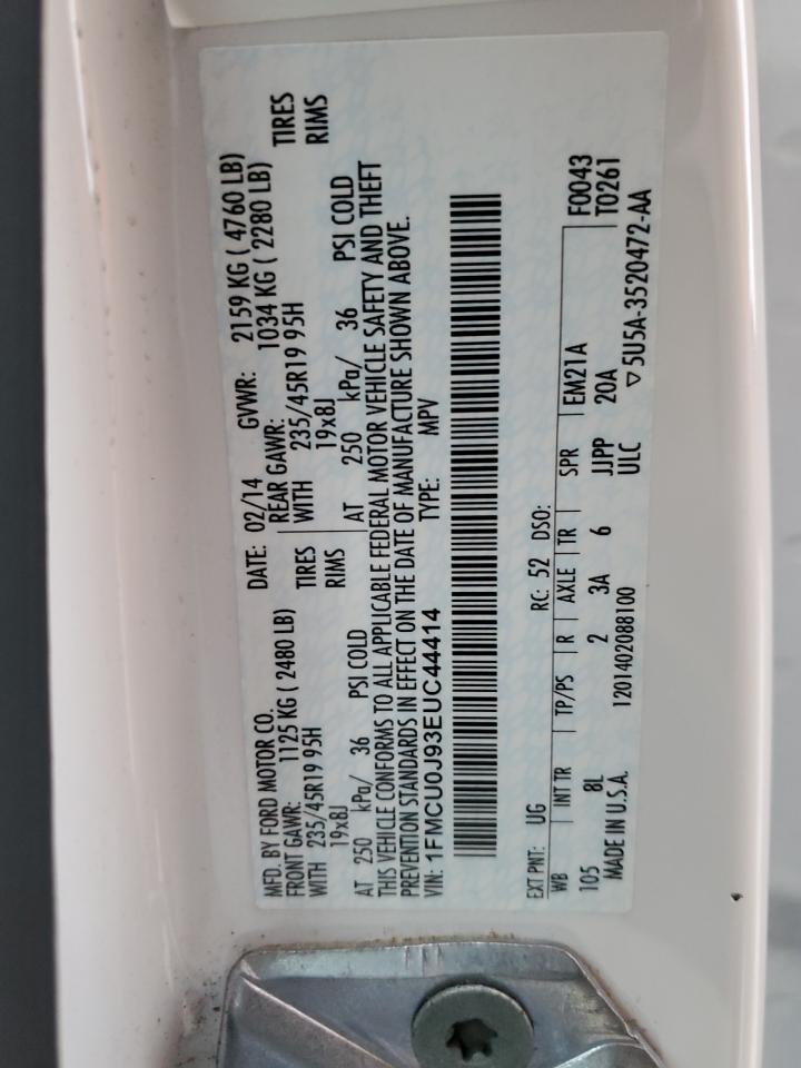 1FMCU0J93EUC44414 2014 Ford Escape Titanium