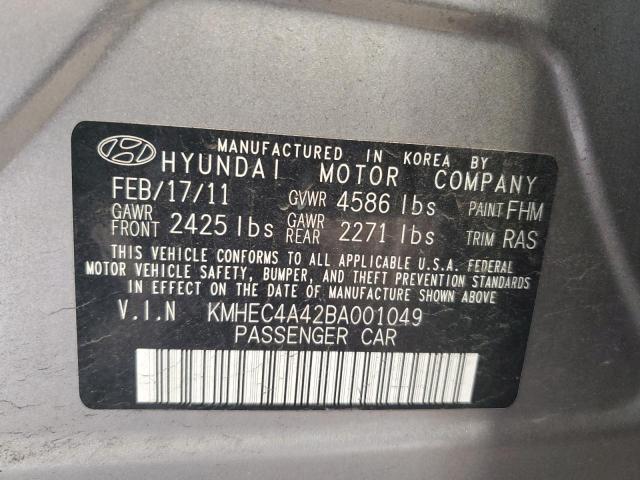 2011 Hyundai Sonata Hybrid VIN: KMHEC4A42BA001049 Lot: 50480834