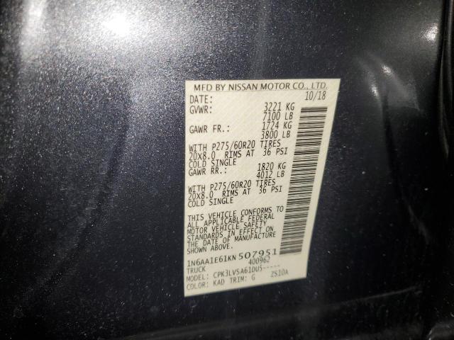 2019 NISSAN TITAN PLAT - 1N6AA1E61KN507951