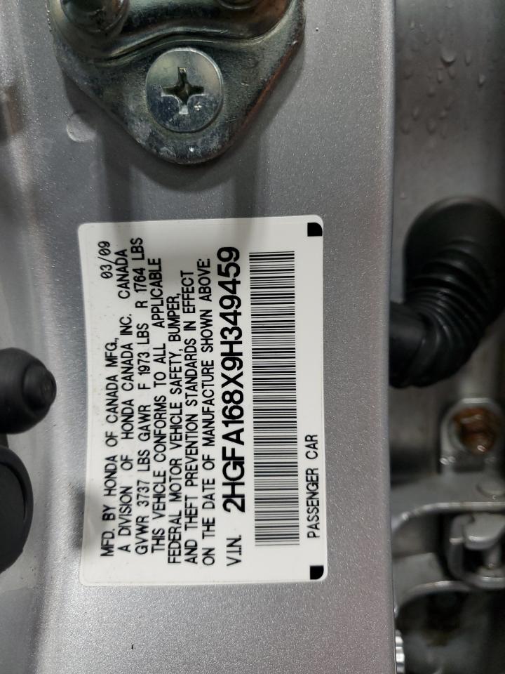 2HGFA168X9H349459 2009 Honda Civic Ex