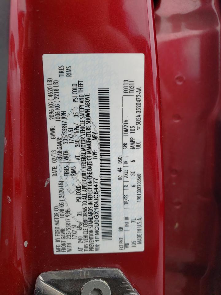 1FMCU0GX1DUC84477 2013 Ford Escape Se