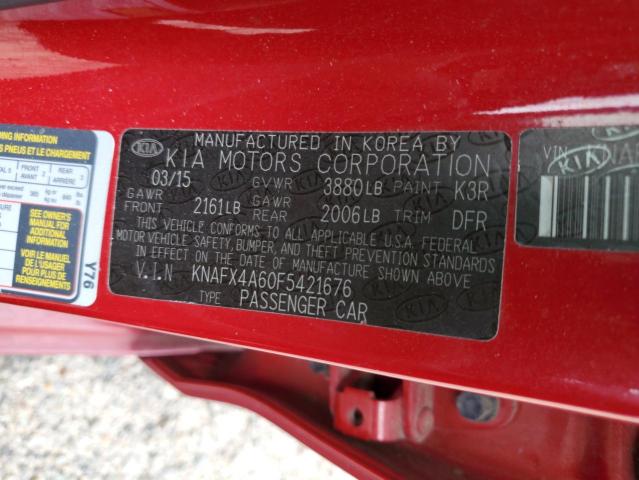 2015 KIA FORTE LX - KNAFX4A60F5421676