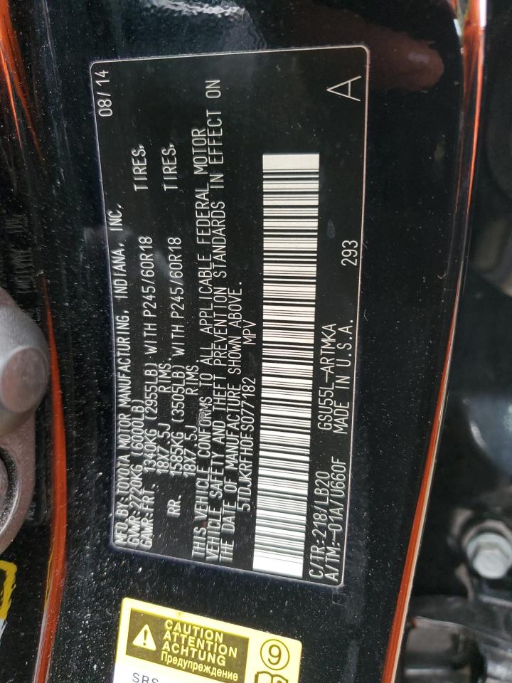 5TDJKRFH0FS077182 2015 Toyota Highlander Xle