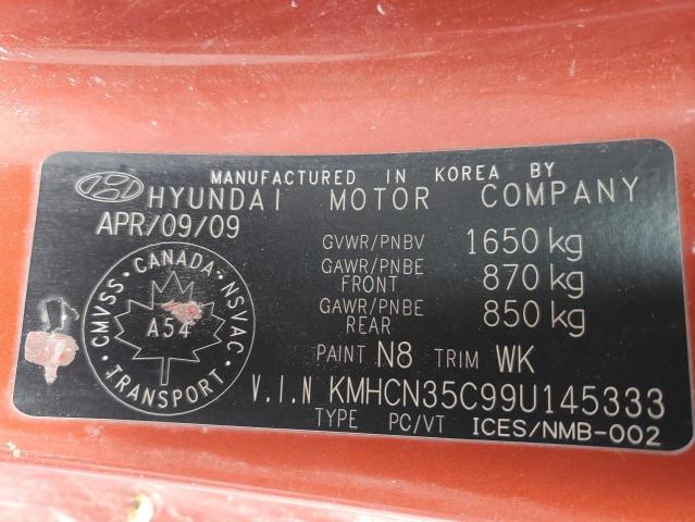 2009 Hyundai Accent Se VIN: KMHCN35C99U145333 Lot: 50402864