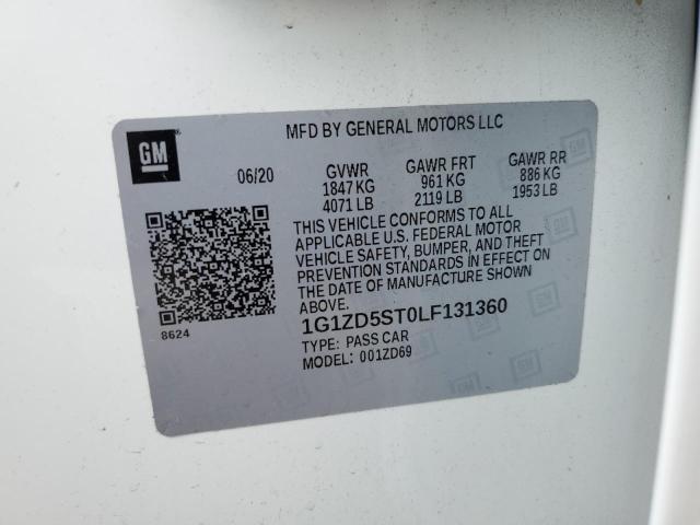 2020 Chevrolet Malibu Lt VIN: 1G1ZD5ST0LF131360 Lot: 51582144