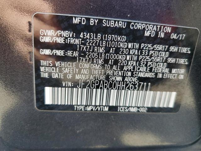 2017 Subaru Crosstrek Premium VIN: JF2GPABC0HH263711 Lot: 51015584