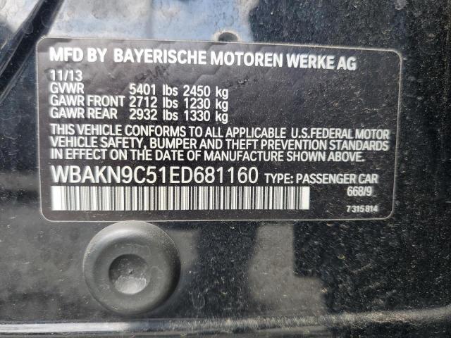 VIN WBAKN9C51ED681160 2014 BMW 5 Series, 550 I no.12