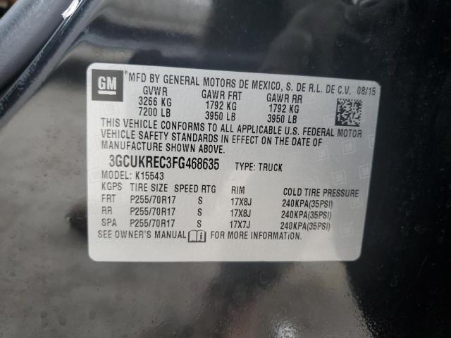 2015 Chevrolet Silverado K1500 Lt VIN: 3GCUKREC3FG468635 Lot: 50954414