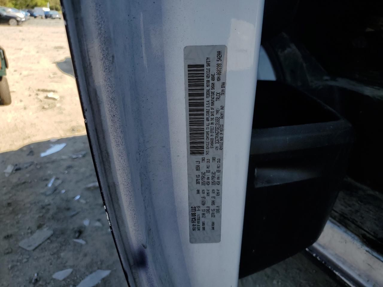 3C6TRVNG7GE131652 2016 Ram Promaster 1500 1500 Standard