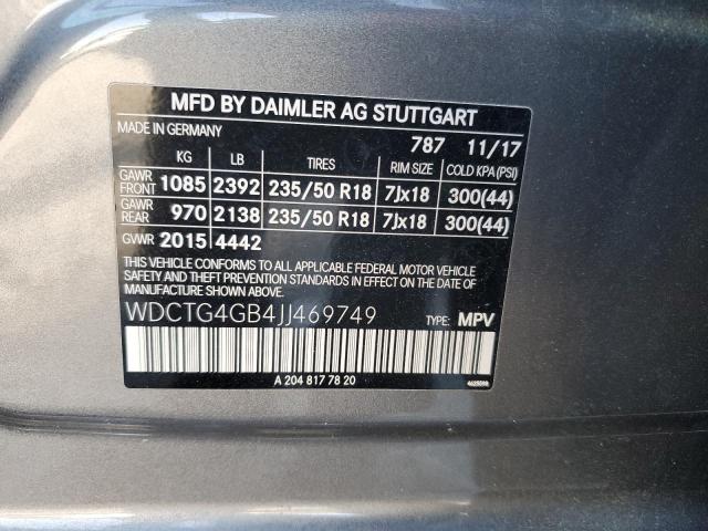 VIN WDCTG4GB4JJ469749 2018 Mercedes-Benz GLA-Class,... no.13