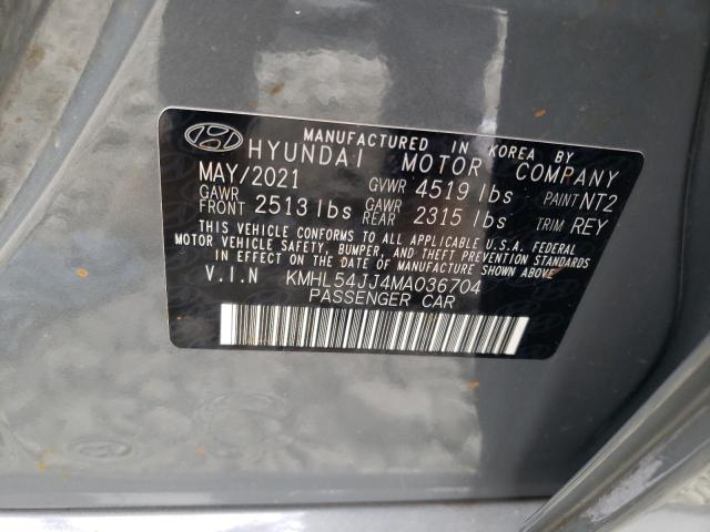 2021 Hyundai Sonata Hybrid VIN: KMHL54JJ4MA036704 Lot: 51092584