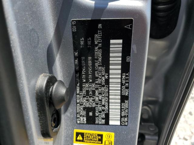 VIN 5TDKKRFH3FS078072 2015 Toyota Highlander, Xle no.13