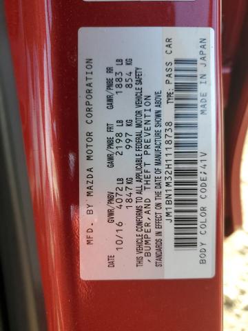 2017 Mazda 3 Grand Touring VIN: JM1BN1M32H1118738 Lot: 51499834