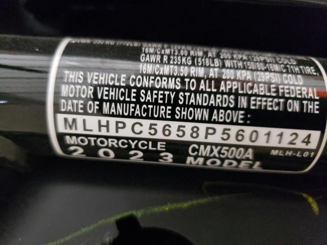 2023 HONDA CMX500 A MLHPC5658P5601124