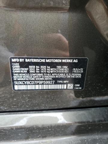 2023 BMW X6 M50I 5UXCY8C07P9P59927