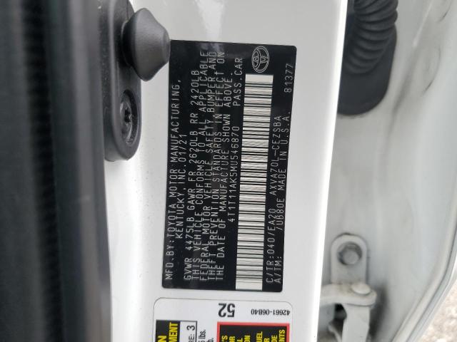 2021 Toyota Camry Se VIN: 4T1T11AK5MU546870 Lot: 51838264