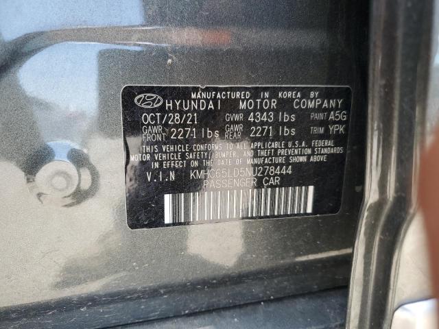 2022 Hyundai Ioniq Se VIN: KMHC65LD5NU278444 Lot: 51100214