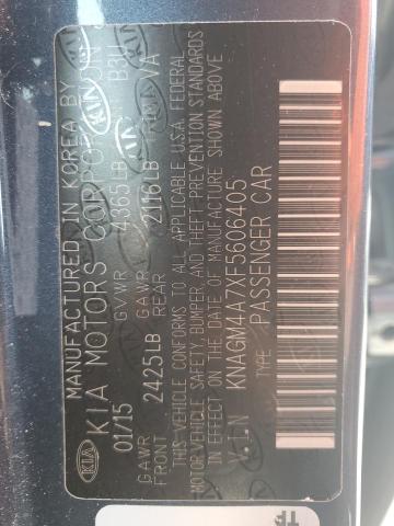 2015 Kia Optima Lx VIN: KNAGM4A7XF5606405 Lot: 50105024