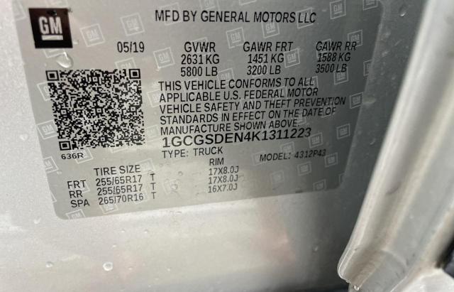 2019 Chevrolet Colorado Z71 VIN: 1GCGSDEN4K1311223 Lot: 50555554