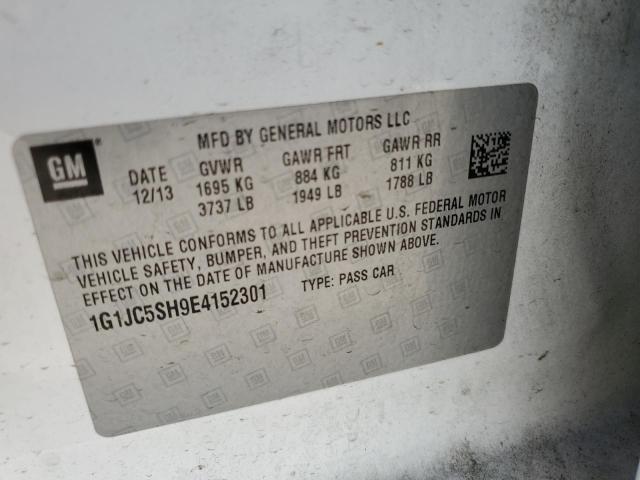 2014 Chevrolet Sonic Lt VIN: 1G1JC5SH9E4152301 Lot: 50492994