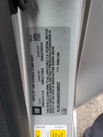 2016 Chevrolet Spark Ls VIN: KL8CA6SA8GC586337 Lot: 48578594