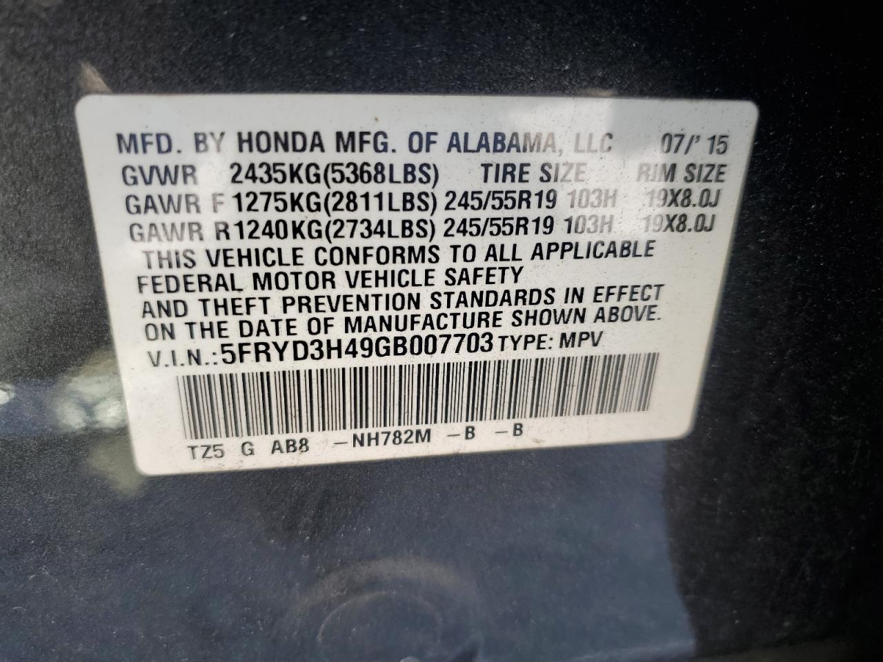 5FRYD3H49GB007703 2016 Acura Mdx Technology