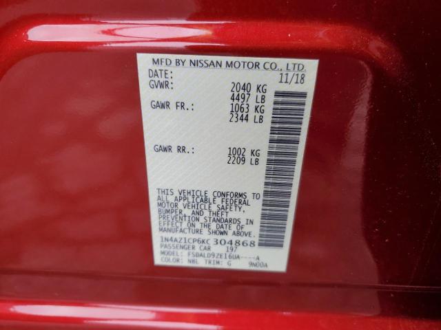 2019 Nissan Leaf S VIN: 1N4AZ1CP6KC304868 Lot: 47703944