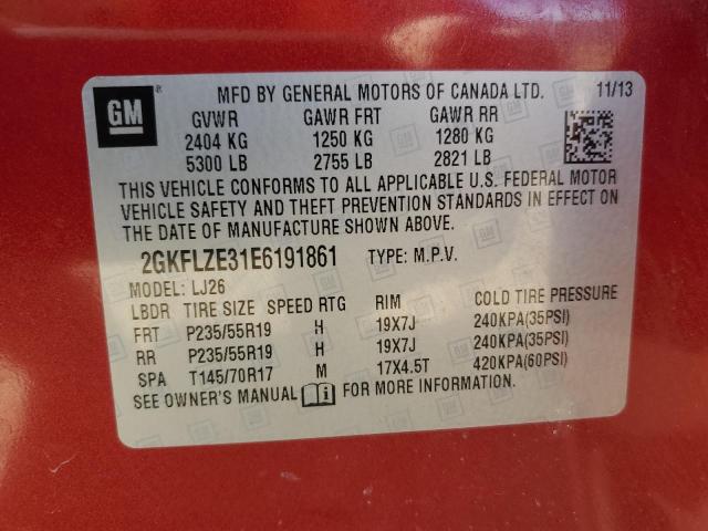 2014 GMC Terrain Denali VIN: 2GKFLZE31E6191861 Lot: 50681774