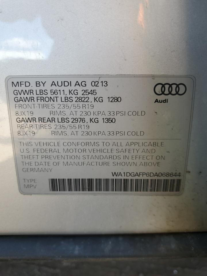 WA1DGAFP6DA068644 2013 Audi Q5 Premium Plus