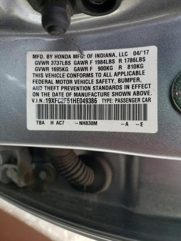 2017 HONDA CIVIC LX - 19XFC2F51HE049386
