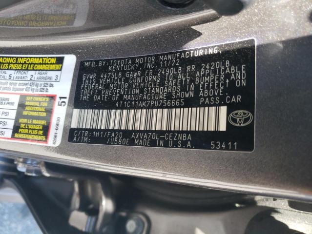 VIN 4T1C11AK7PU756665 2023 Toyota Camry, LE no.10