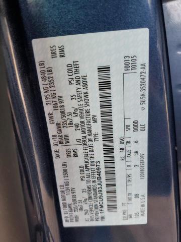 2018 Ford Escape Titanium VIN: 1FMCU9J93JUB40973 Lot: 53030134