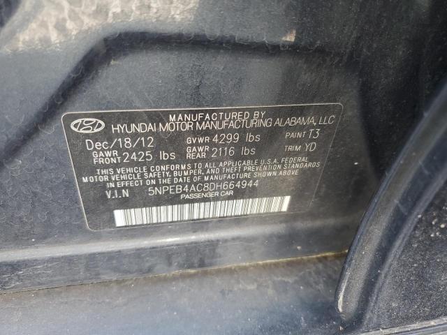 2013 Hyundai Sonata Gls VIN: 5NPEB4AC8DH664944 Lot: 50825524