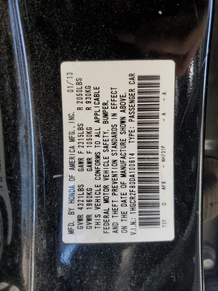 1HGCR2F80DA100614 2013 Honda Accord Exl