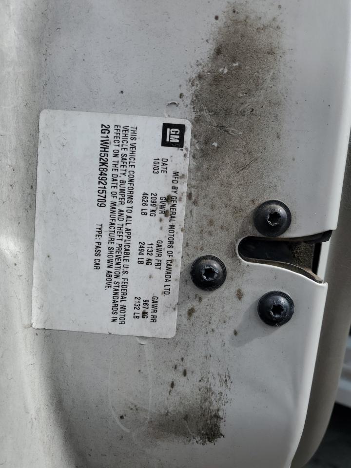 2G1WH52K849215709 2004 Chevrolet Impala Ls